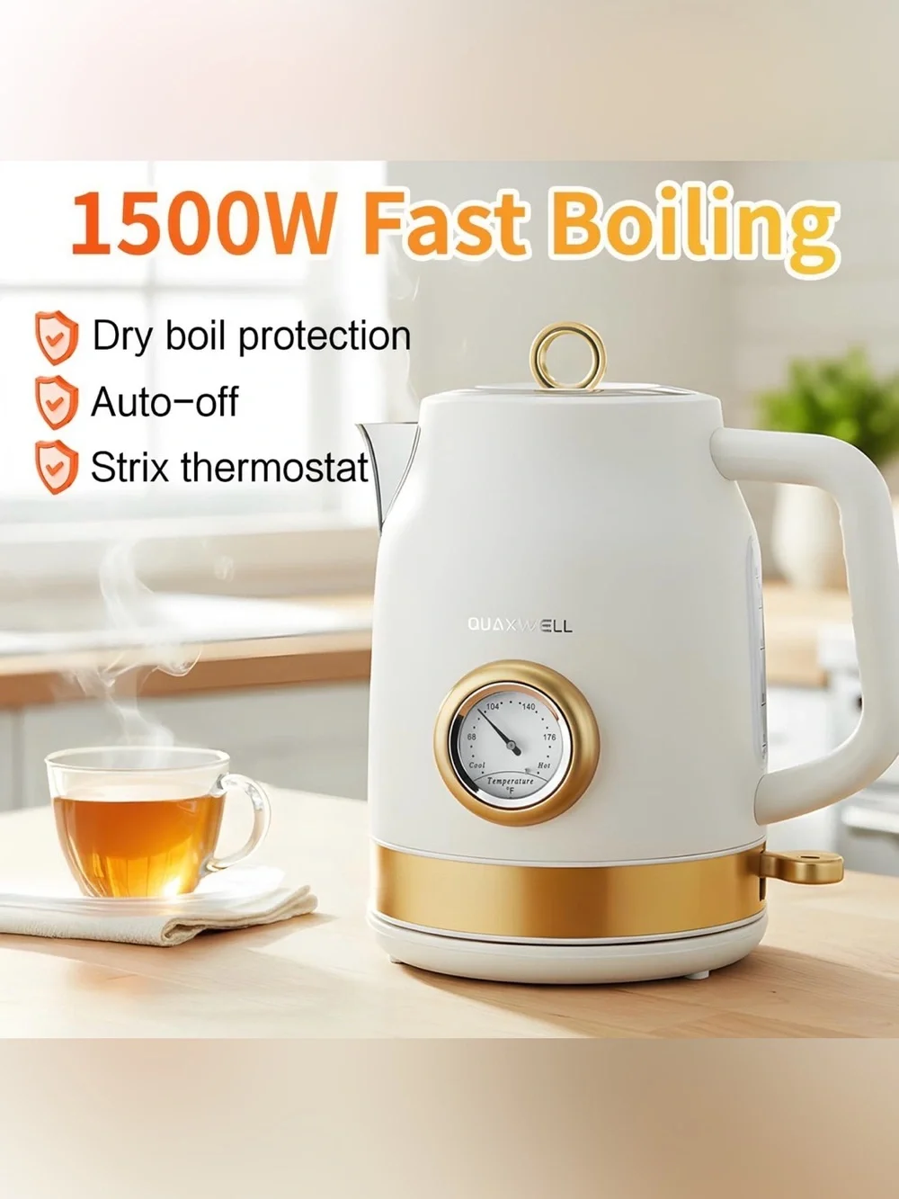 Retro Quaxwell Electric Tea Kettle 1.7L